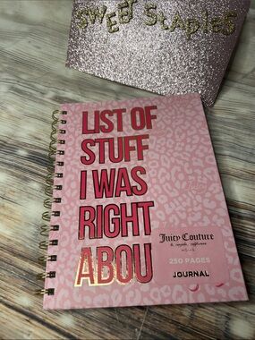 🎀Juicy Couture Pink "List of Stuff I Was Right About" Spiral Journal